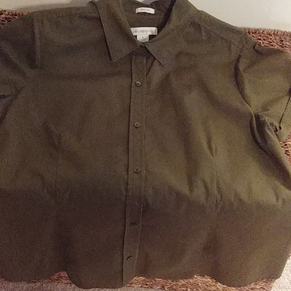 Liz Claiborne,XL,OliveGreen blouse